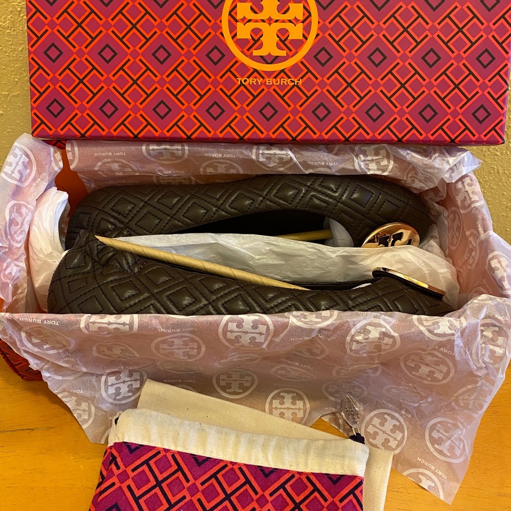NIB Tory Burch Quilted Minnie Ballet Travel Flats - Picture 16 of 16